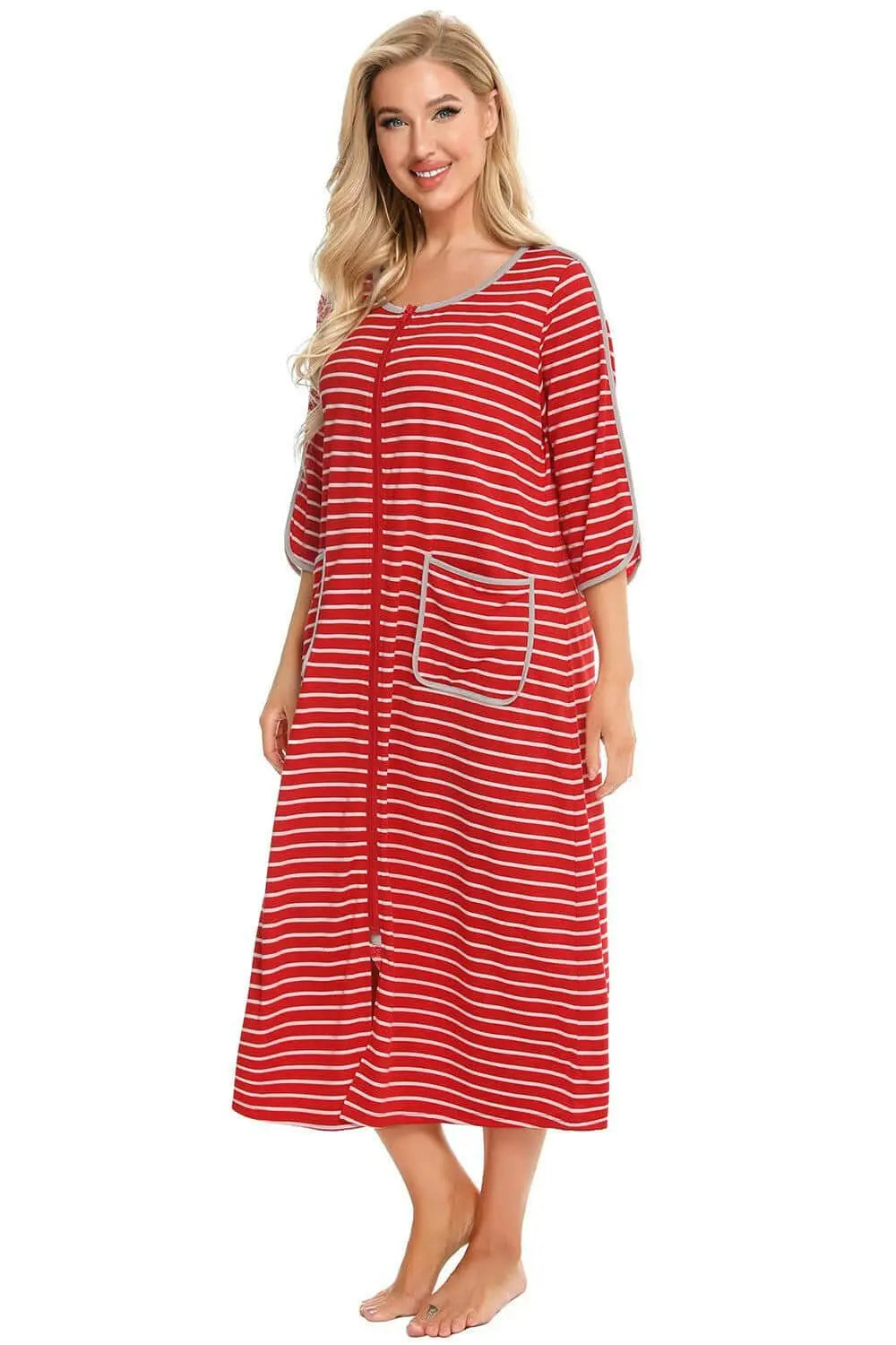 Elegant sheer night dress with pockets - Love Salve